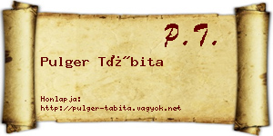 Pulger Tábita névjegykártya